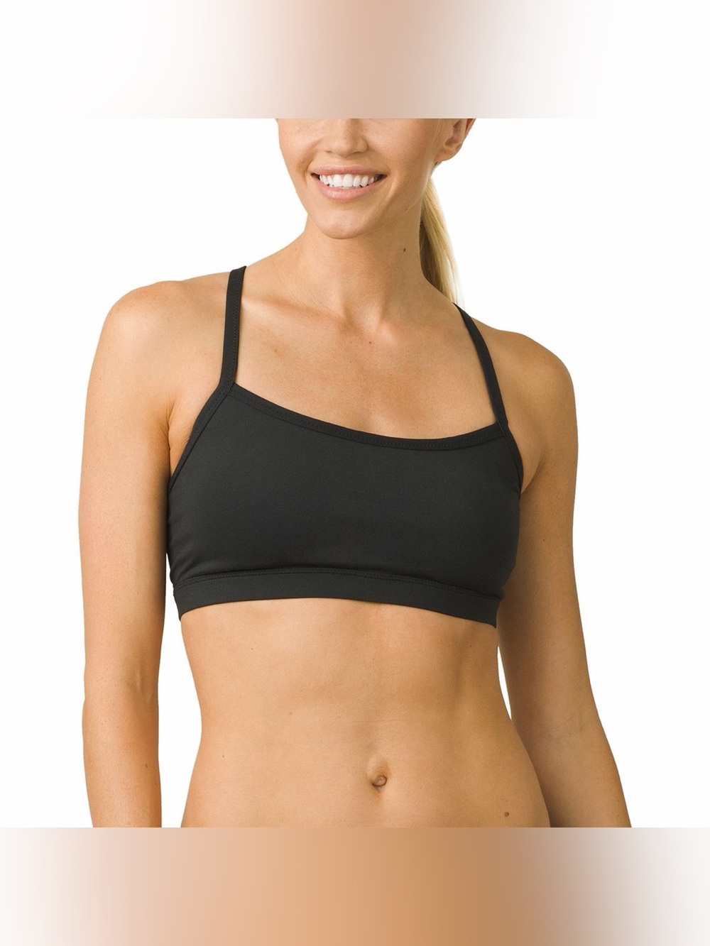 Prana Isaline Strappy Sports Bra M Black - Picture 2 of 9